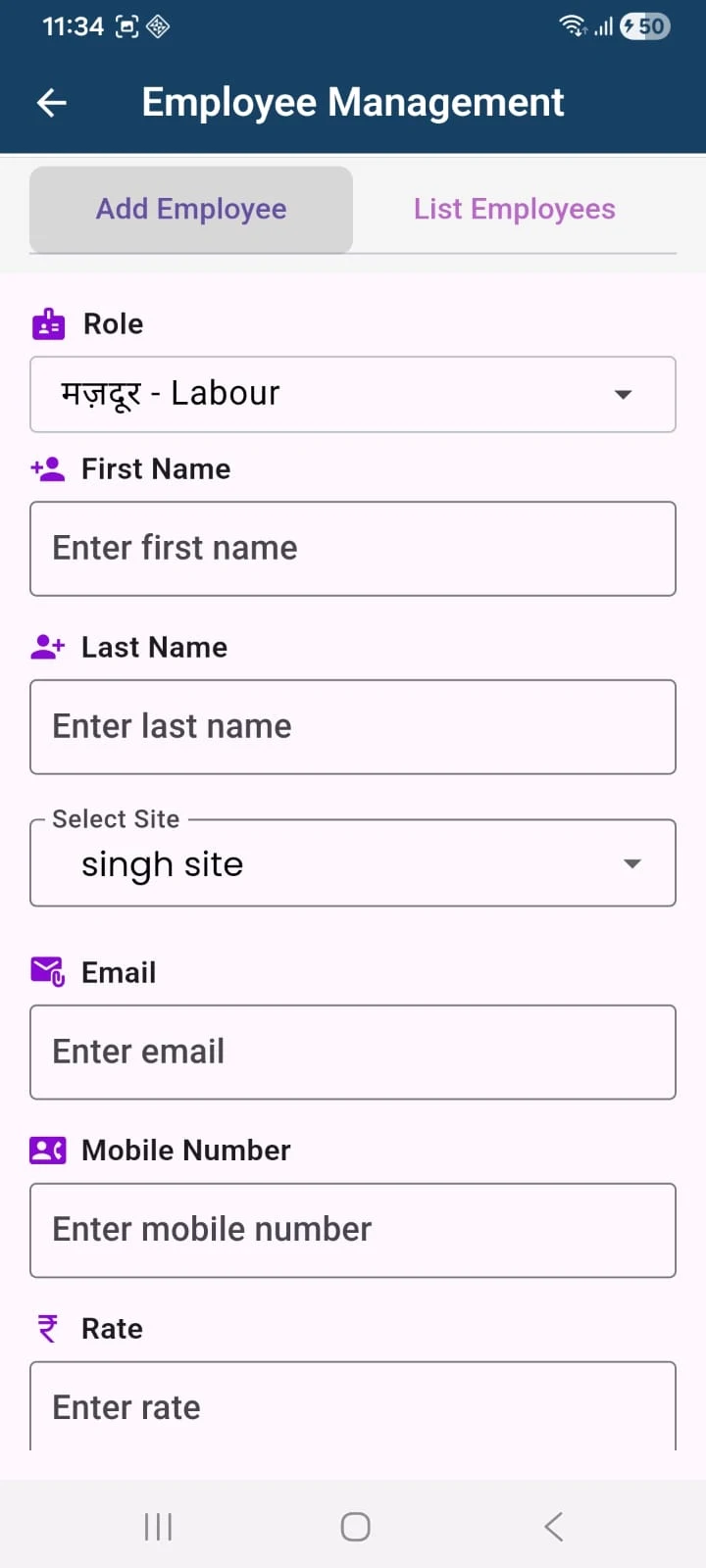 Worker Attendance & Labour Management App for Contractors | KaamSaathi